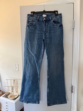 H&M Women's Medium Blue Flared Jeans